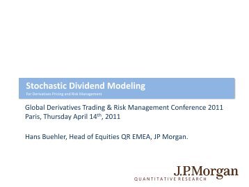 Stochastic Dividend Modeling - Hans Buehler