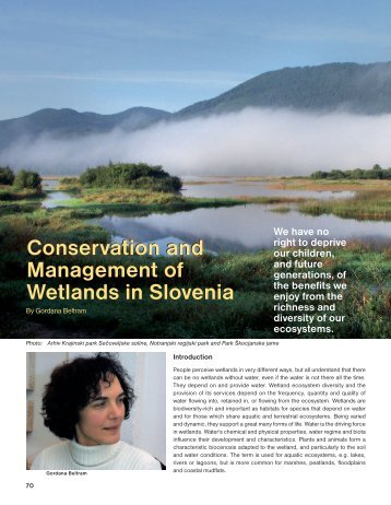 Conservation and Management of Wetlands in Slovenia ... - Quark