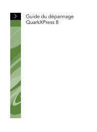 Guide du dÃ©pannage QuarkXPress 8