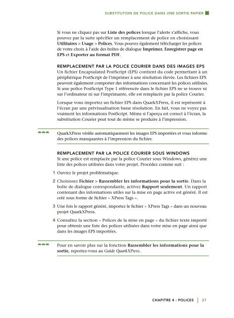 Guide du dÃ©pannage QuarkXPress 8
