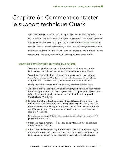 Guide du dÃ©pannage QuarkXPress 8