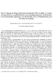 Die 43. Tagung der Hugo Obermaier-Gesellschaft ... - Quartaer.eu