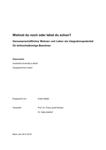 Wohnst du noch oder lebst du schon? - Arbeitswelt der Geographie