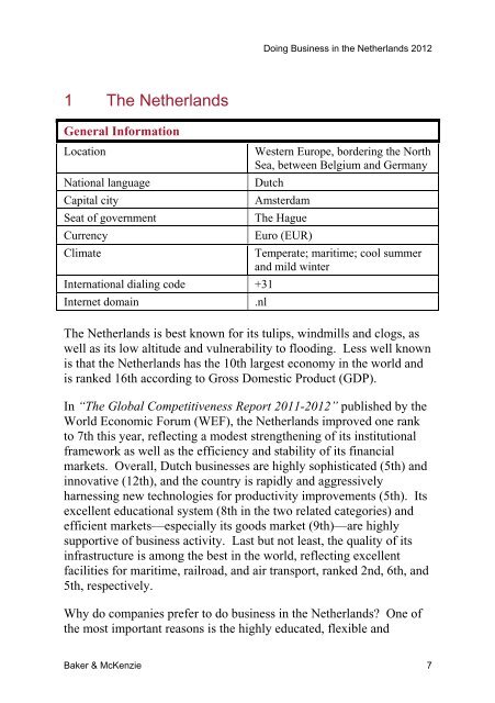 Doing Business in the Netherlands 2012 - American Chamber of ...