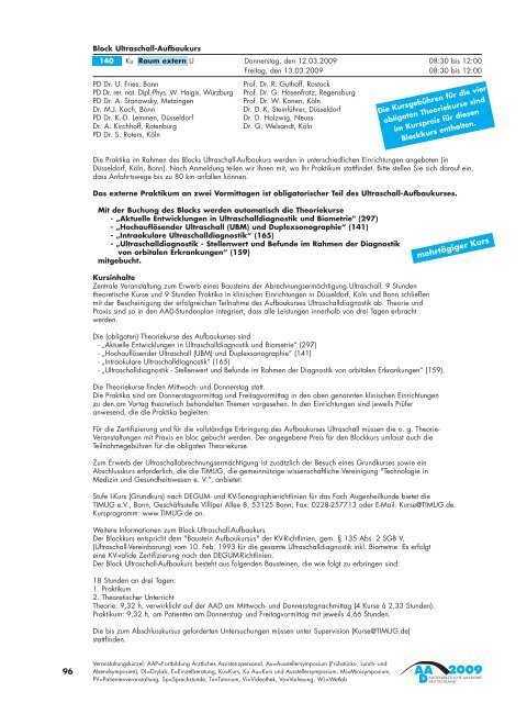 Kurse - AAD Augenärztliche Akademie Deutschland