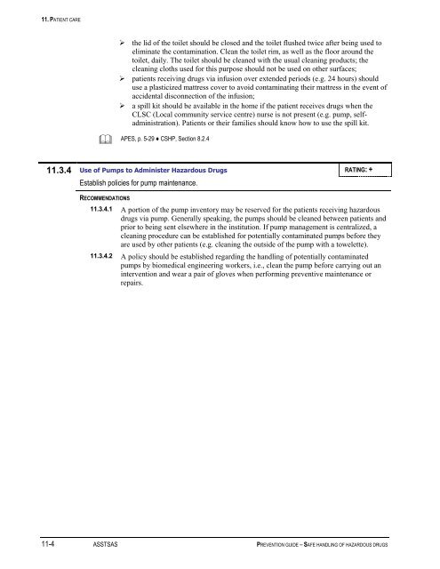 Prevention Guide - Safe Handling of Hazardous Drugs - Irsst