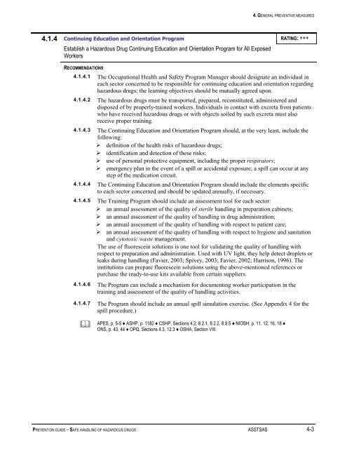 Prevention Guide - Safe Handling of Hazardous Drugs - Irsst