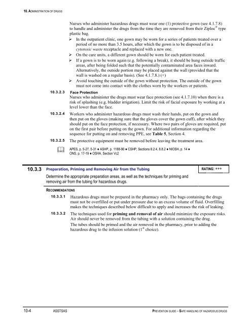 Prevention Guide - Safe Handling of Hazardous Drugs - Irsst