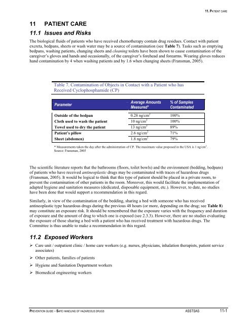 Prevention Guide - Safe Handling of Hazardous Drugs - Irsst