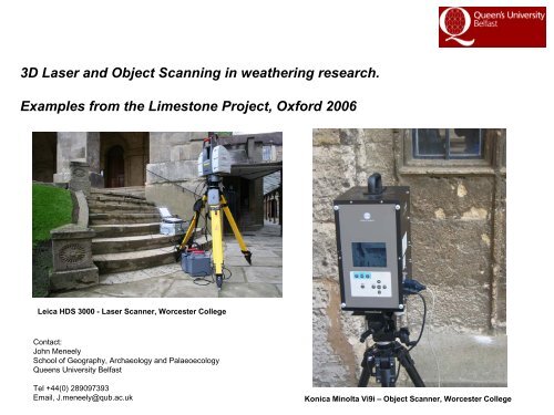 Laser Scanning - Queen's University Belfast