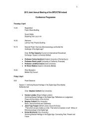 Conference Programme - Queen's University Belfast