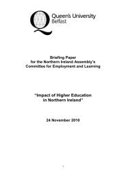 Impact of Higher Education in Northern Ireland - Queen's University ...