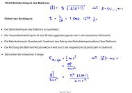 10.4.2 Bahndrehimpuls des Elektrons: Einheit des Drehimpuls: • Der ...