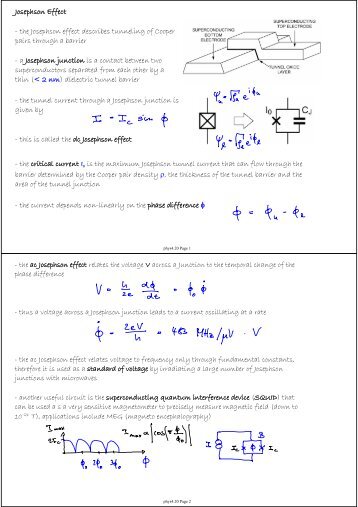 Josephson Effect - Quantum Device Lab