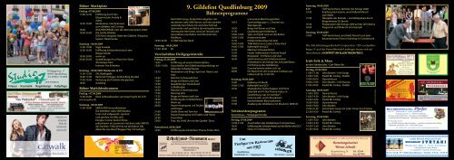 9. Gildefest Quedlinburg 2009 BÃ¼hnenprogramme