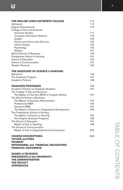 2008-2009 Academic Catalog - Queens University of Charlotte
