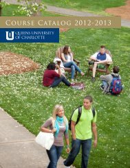 Course Catalog 2012-2013 - Queens University of Charlotte