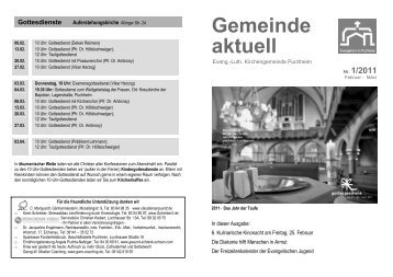 Gemeinde aktuell - Evangelische Auferstehungskirche Puchheim