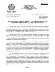 for immediate release contact - Queens County District Attorney