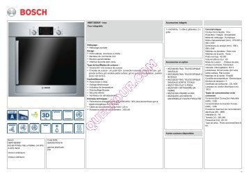 Bosch HBR73B550F FOUR PYROLYSE LATERAL CH ... - Quel four