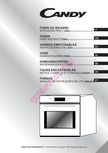 forni da incasso ovens hornos empotrables oven ... - Candy