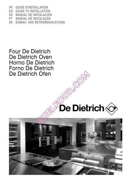 Four De Dietrich De Dietrich Oven Horno De Dietrich ... - Quel four