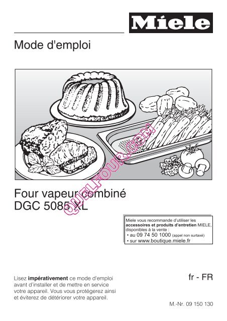 Mode d'emploi Four vapeur combinÃ© DGC 5085 XL - Quel four