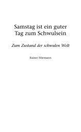 Samstag ist ein guter Tag zum Schwulsein - Querverlag