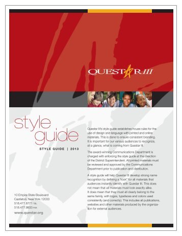 Style Guide - Questar III