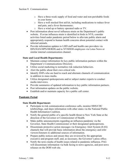 Pandemic Influenza Plan - Questar III