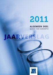 JAARvERSLAg 2011 - ALgEMEEN DEEL - Quest for Growth
