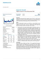 Analyst Report KBC Securities - Quest for Growth