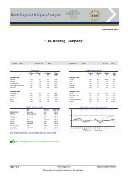 Analyst Report Bank Degroof - Quest for Growth