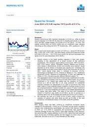 Analyst Report KBC Securities - Quest for Growth