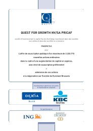 Prospectus Augmentation de Capital 2007 - Quest for Growth