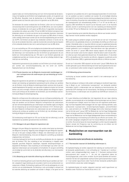 Prospectus Kapitaalverhoging 2007 - Quest for Growth