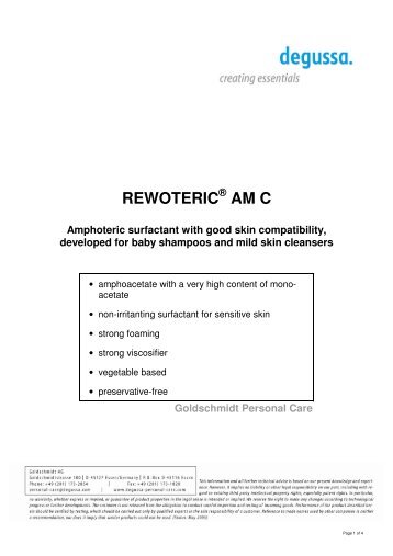 REWOTERIC AM C_e - Quetzal Quimica