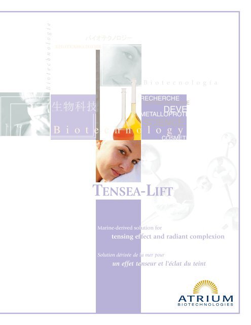 Use TENSEA-LIFT as the main active base in ... - Quetzal Quimica