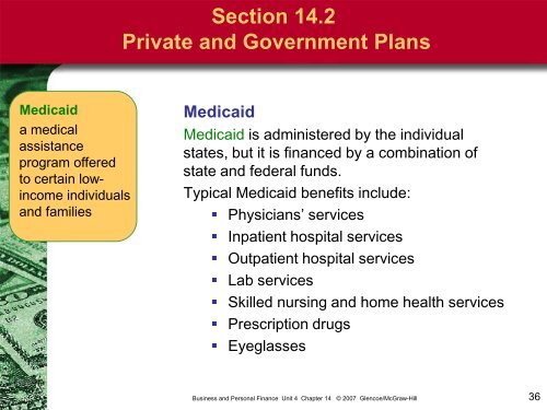 Business and Personal Finance Unit 4 Chapter 14 Â© 2007 ... - Quia