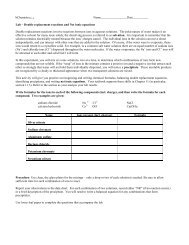 Double replacement reactions and Net ionic equations ... - Quia