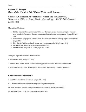 Chapter 7 Study Guide Student Copy - Quia