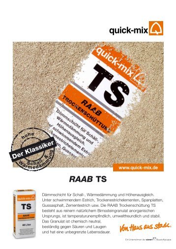 RAAB TrockenschÃ¼ttung TS - Quick-Mix