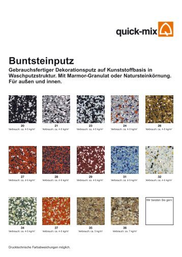 Buntsteinputz - Quick-Mix