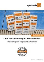 CE-Kennzeichnung fÃ¼r Fliesenkleber - quick-mix