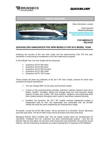 Pdf version - Quicksilver Boats