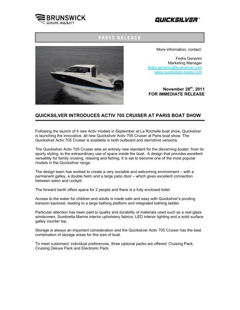 Pdf version - Quicksilver Boats