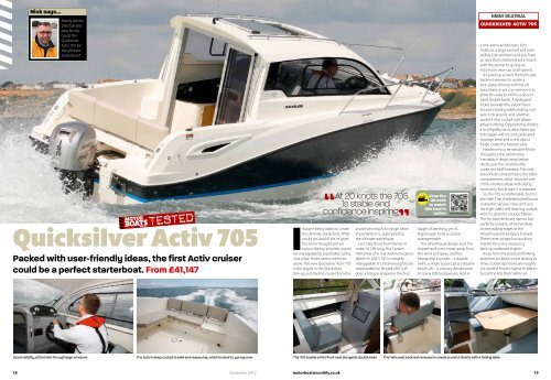 Boat test â Activ 705 Cruiser â Motor Boat Monthly - Quicksilver Boats