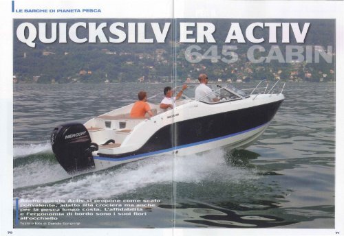 Prova - Activ 645 Cabin - Pianeta pesca - Quicksilver Boats
