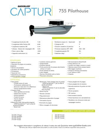 Schede prodotto 755 Pilothouse - Quicksilver Boats