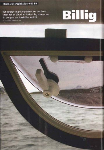 Boat test 640 Pilothouse - Magazine: BÃ¥tliv - Quicksilver Boats